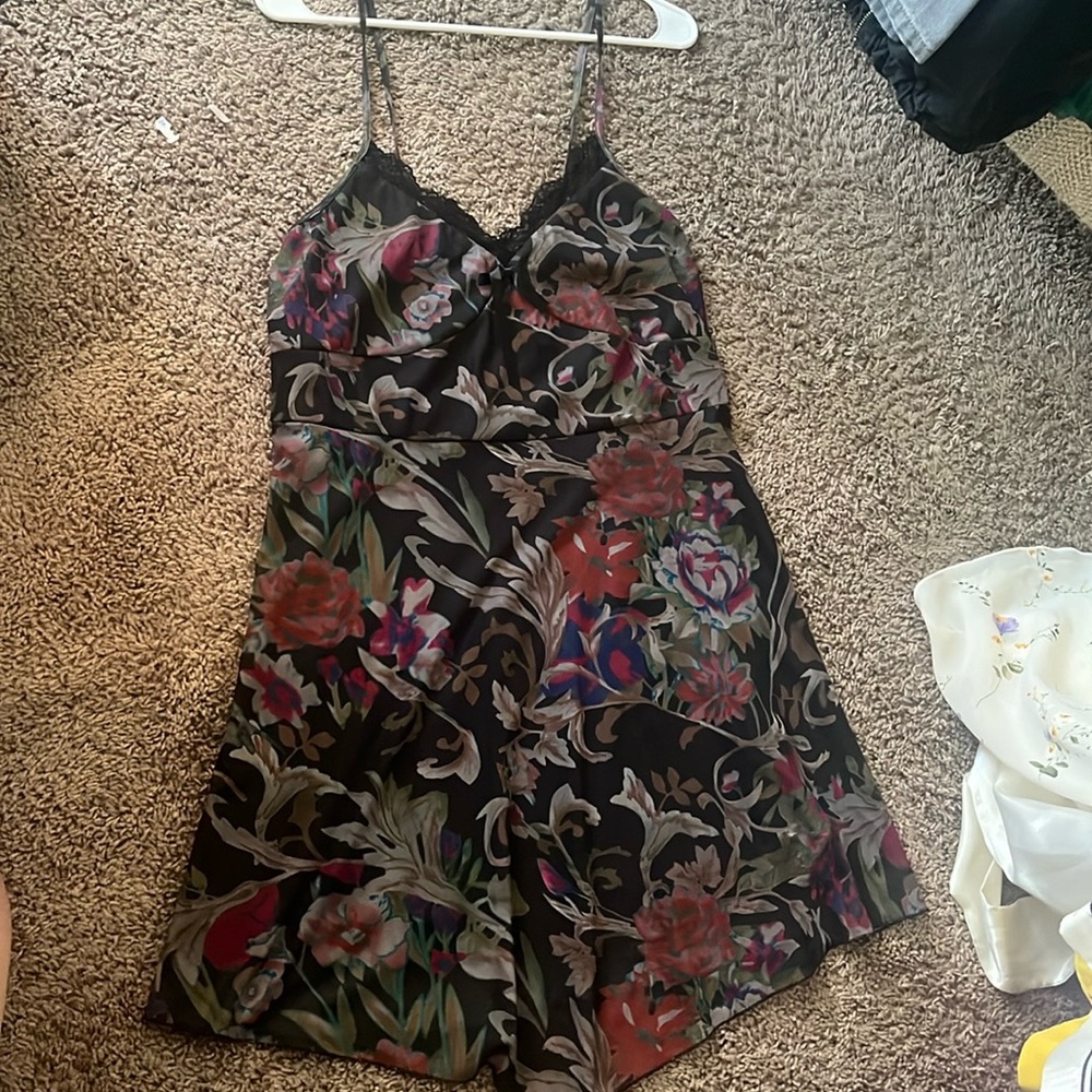Dark Floral Slip